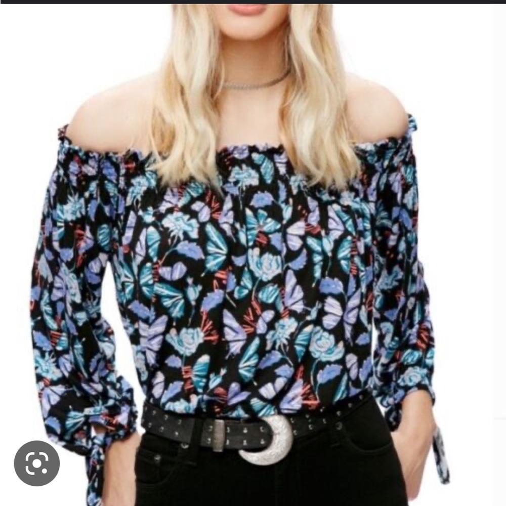 Free people off the shoulder floral top